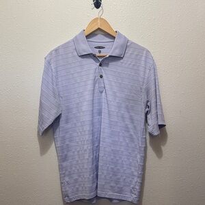 Pebble Beach Men's Striped Polo Shirt, Size M